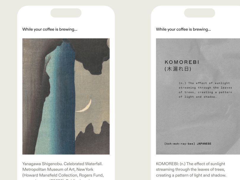 An image illustrating the order waiting feature on Blue Bottle Coffee’s mobile app